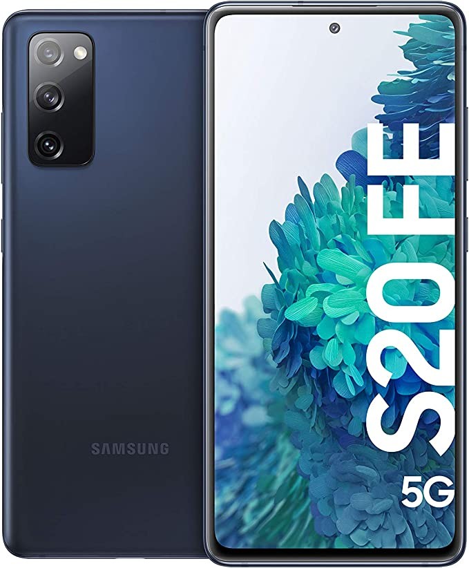 Samsung Galaxy S20 FE 5G, No-Contract Android Smartphone, 6.5" Super AMOLED Display, 4,500 mAh Battery, 128 GB/6 GB RAM, 6 Bright Phone Colors, Dark Blue